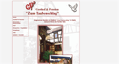 Desktop Screenshot of gasthof-taubenschlag.de