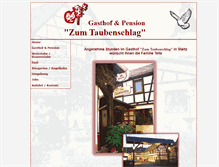 Tablet Screenshot of gasthof-taubenschlag.de